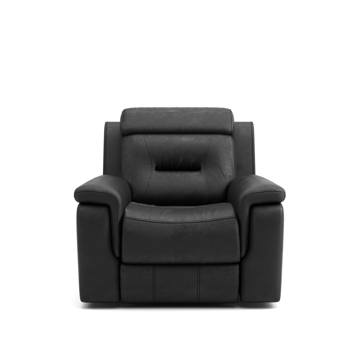 Nelson Leather Power Recliner - Black - Open Box