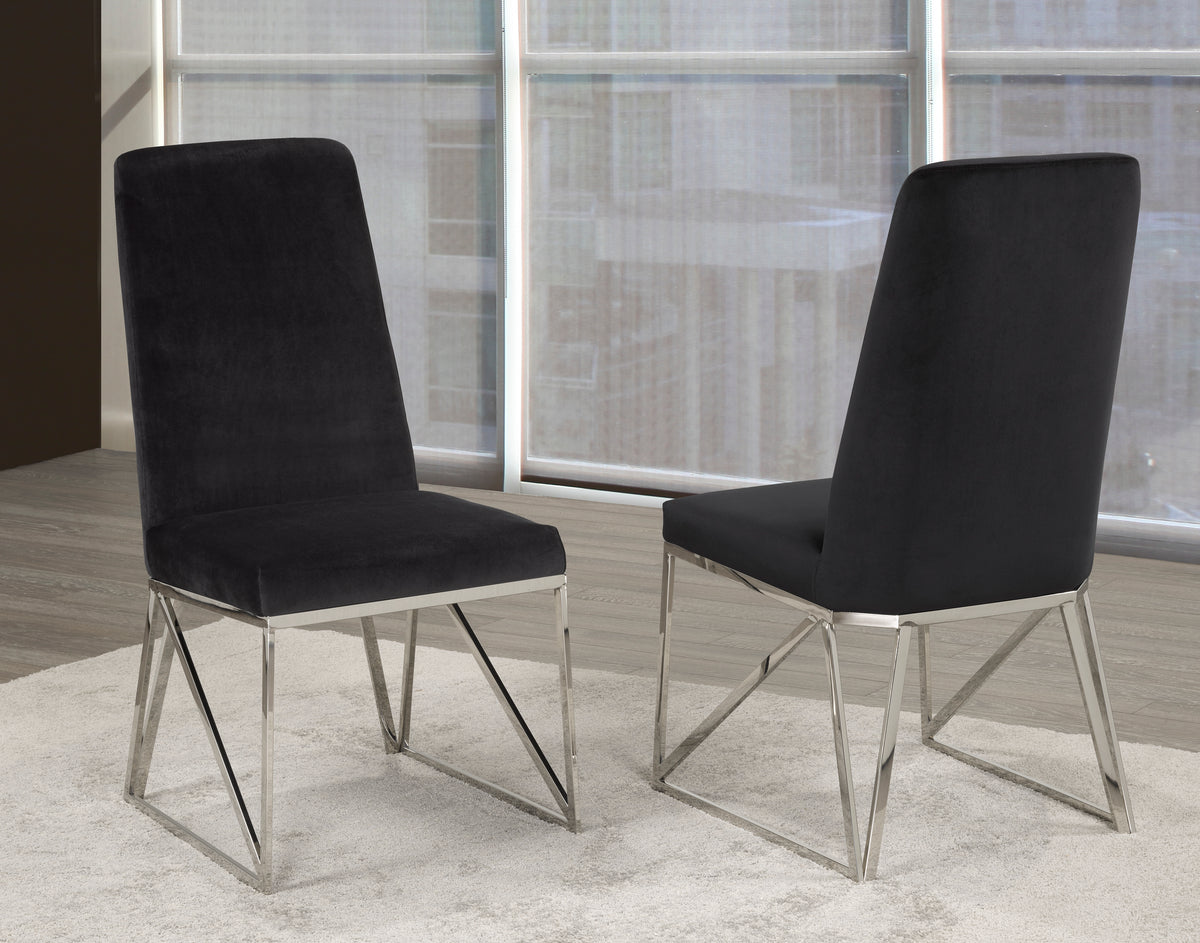 Ariela Velvet Dining Chair (Set of 2) - Open Box