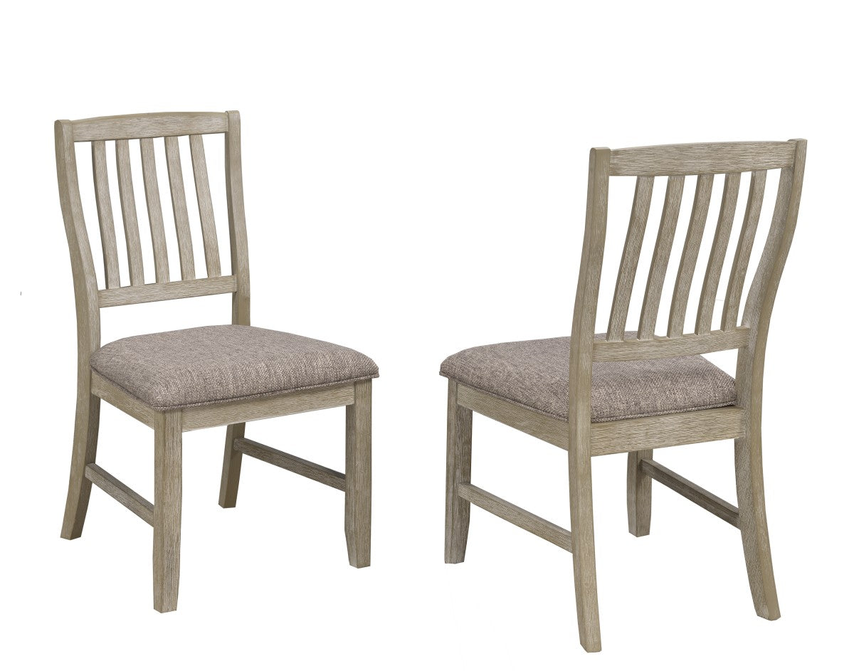 Slat-Back Dining Chair (Set of 2) - Grey - Open Box