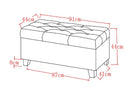 Tufted Storage Ottoman - Brown - Open Box