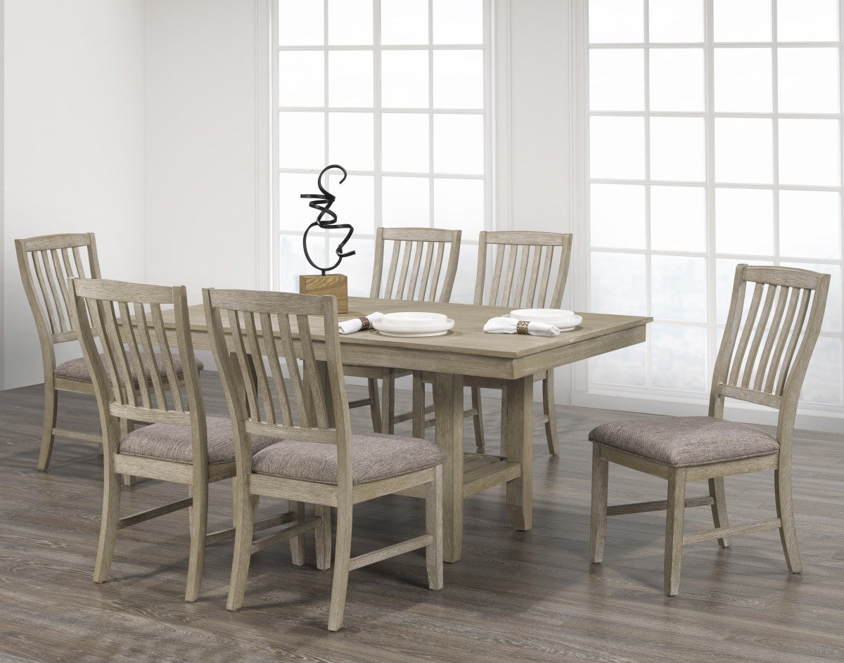 Slat-Back Dining Chair (Set of 2) - Grey - Open Box