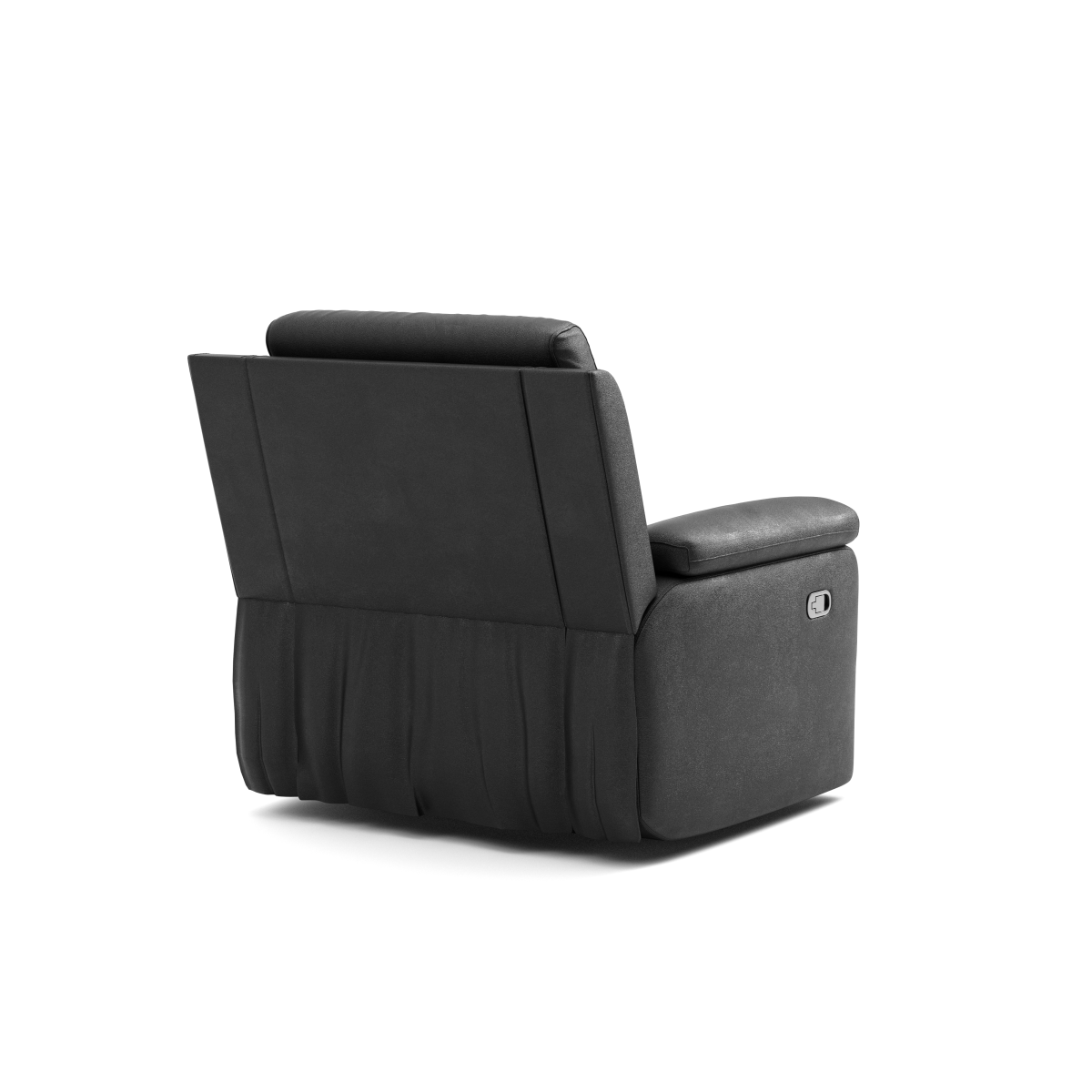 Nelson Leather Power Recliner - Black - Open Box