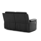 Nelson Leather Power Reclining Loveseat - Black - Open Box