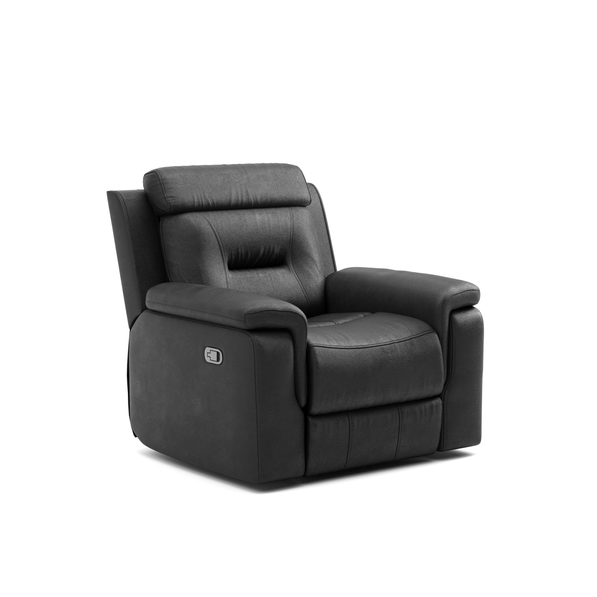 Nelson Leather Power Recliner - Black - Open Box