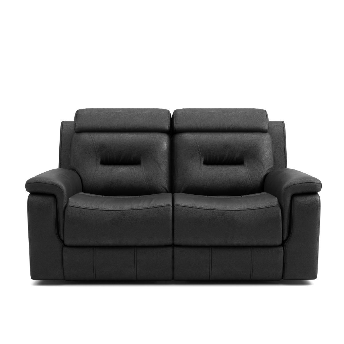 Nelson Leather Power Reclining Loveseat - Black - Open Box