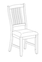 Slat-Back Dining Chair (Set of 2) - Grey - Open Box